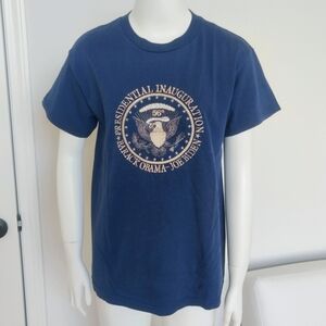 Presidential Inauguration Tee Obama Biden 56th Embroidered Eagle Seal UNISEX S